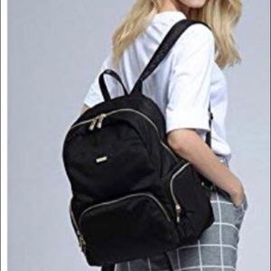 Black Water Resistant Nylon Backpack